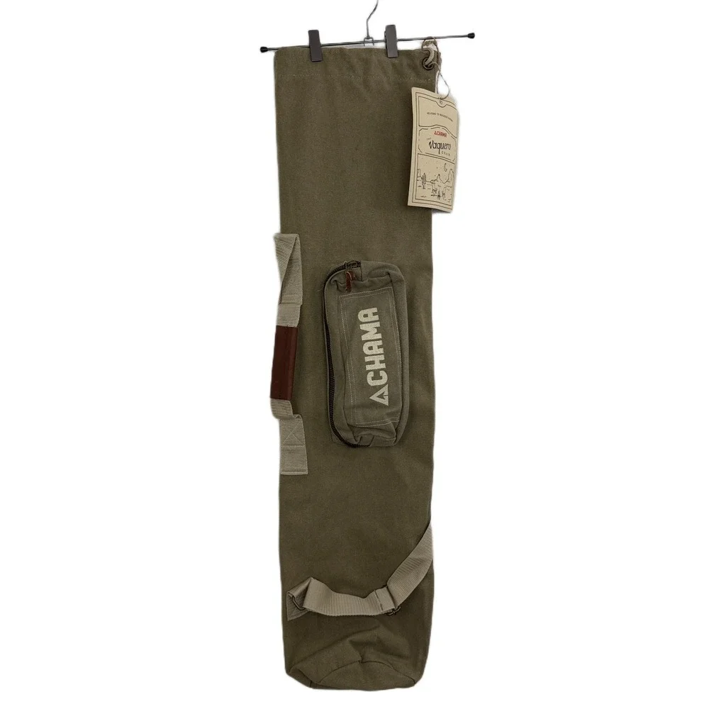 CHAMA Vaquero Chair CARRYING BAG Shoulder Strap Tan Zip Pocket Canvas *